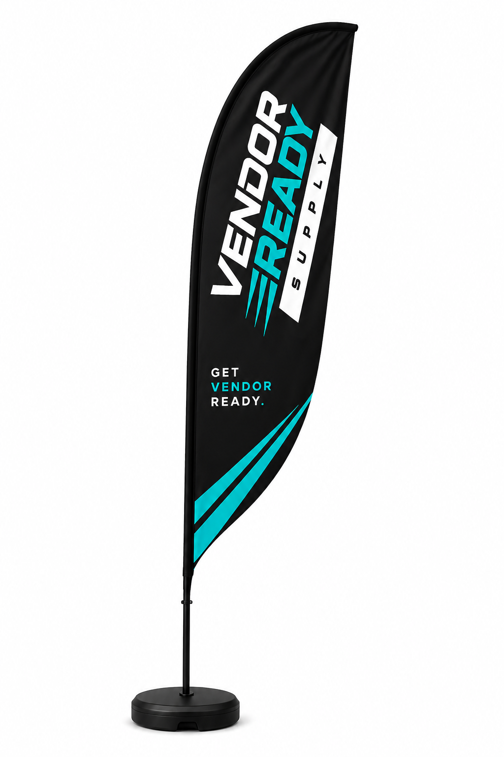 Custom branded 7ft visibility flags — set of 2 with tent pole holders